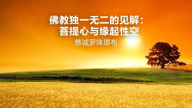 佛教独一无二的见解菩提心与缘起性空